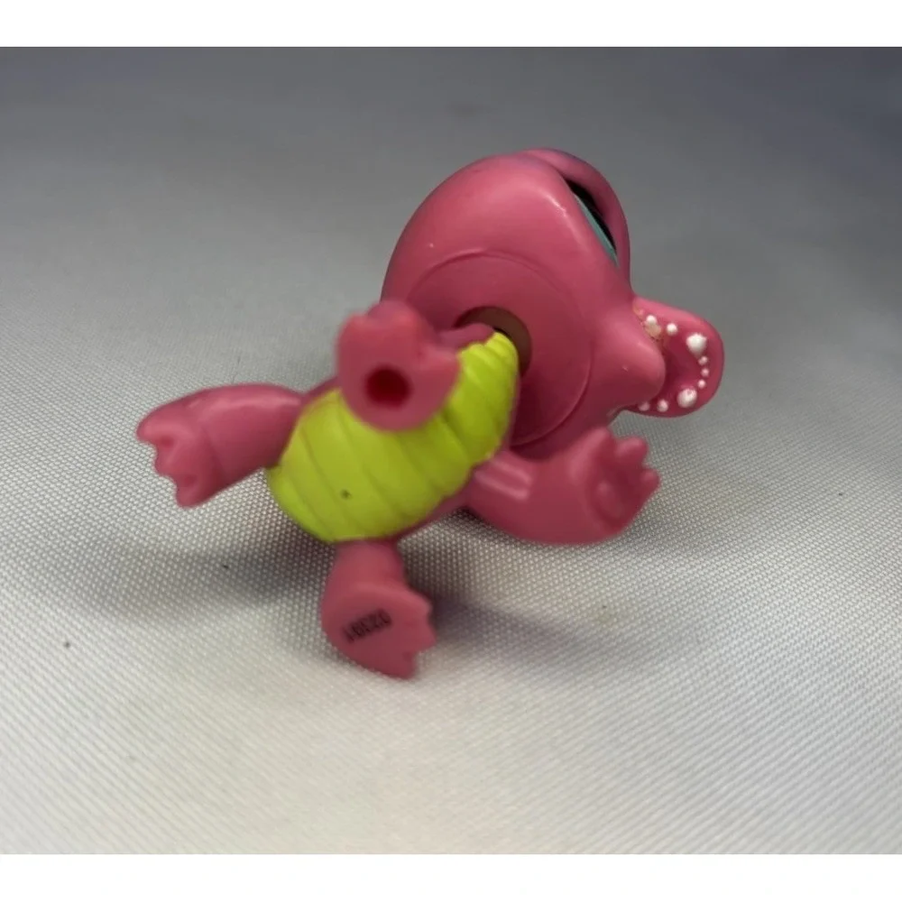 🐊Littlest Pet Shop 1464 Lps Authentic Pink Green‎ Crocodile Blue Eyes